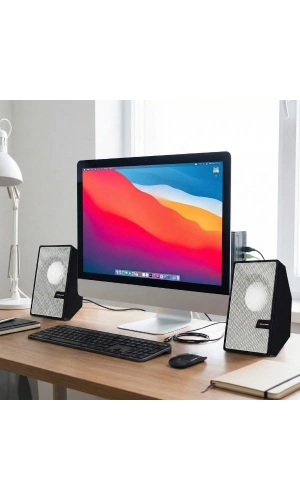 Bidebuvar Beyaz USB 2.0 + 3.5mm USB Hoparlör