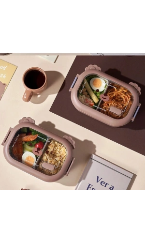 Bidebuvar Bölmeli Paslanmaz Çelik Yemek Kutusu