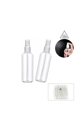 Bidebuvar Boş Sprey Şişesi - 100 ml - Plastik - Şeffaf