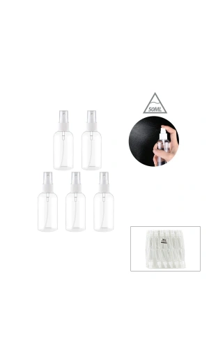 Bidebuvar Boş Sprey Şişesi - Plastik - 50 ml - Şeffaf