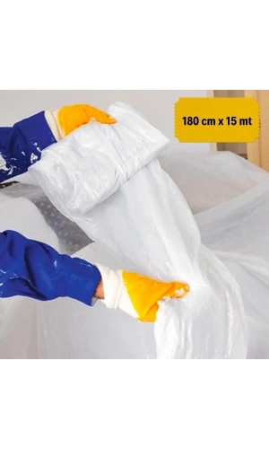 Bidebuvar Boya Badana Eşya Koruma Yapışkanlı Örtü 180 cm x 15 mt