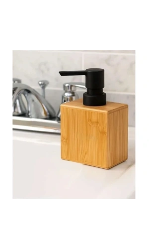 Bidebuvar Büyük Ahşap Sıvı Sabunluk