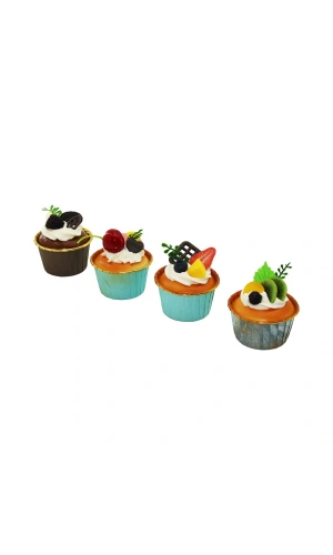 Bidebuvar Buzdolabı Magneti - Mini Muffin Tasarımlı - Karışık Model