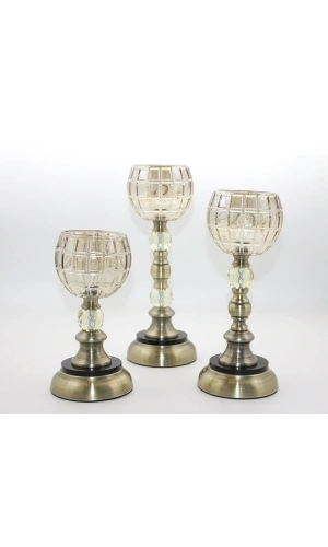 Bidebuvar Cam 3lü Şamdan