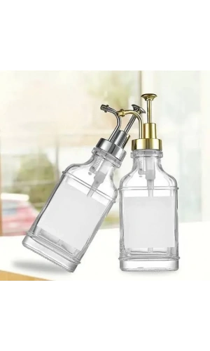 Bidebuvar Cam Sıvı Sabunluk Losyonluk Krom