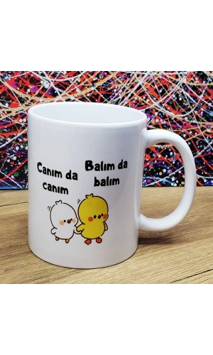 Bidebuvar Canım Da Canım Balım Da Balım Tasarımlı Kupa Bardak