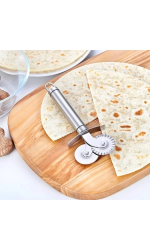 Bidebuvar Çift Başlıklı Pizza Hamur Bıçağı