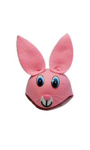 Bidebuvar Çocuk Tavşan Şapkası Pembe Renk