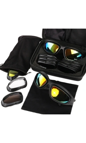 Bidebuvar Çok Lensli Tactical Gözlük Seti