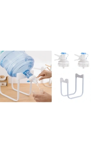 Bidebuvar Damacana Musluk Başlığı ve Metal Ayak Stand Seti