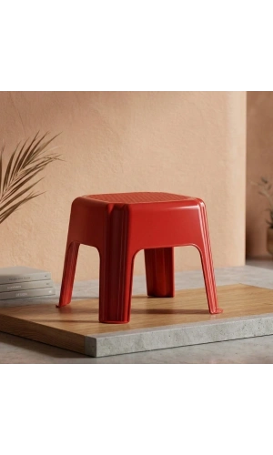 Bidebuvar Dayanıklı Plastik Alçak Tabure