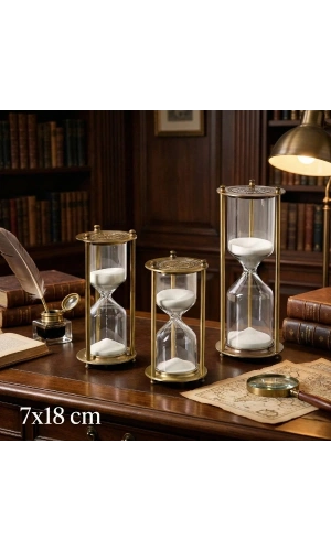 Bidebuvar Dekoratif Cam Kum Saati 7x18 cm