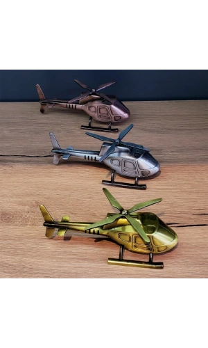 Bidebuvar Dekoratif Metal Helikopter