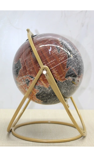 Bidebuvar Dekoratif Metal Standlı Dünya Küre - Model 1