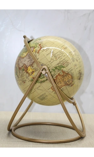 Bidebuvar Dekoratif Metal Standlı Dünya Küre - Model 3
