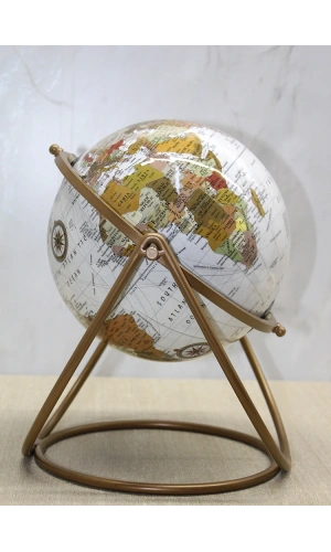Bidebuvar Dekoratif Metal Standlı Dünya Küre - Model 4