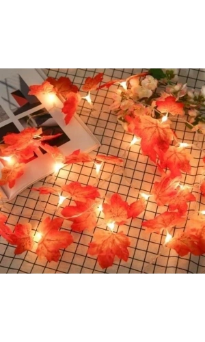 Bidebuvar Dekoratif Sonbahar Yapraklı Şerit LED Işık