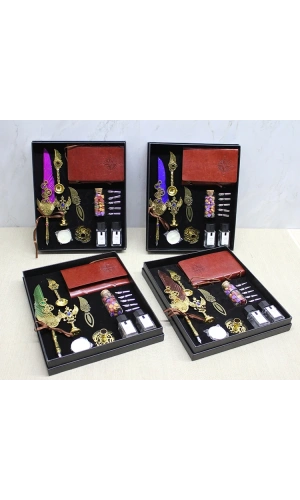 Bidebuvar Deri Defterli Divit Hokka Ve Mühür Seti Model 2