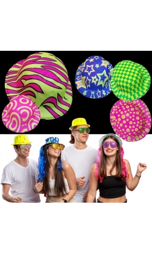 Bidebuvar Desenli Plastik Parti Şapkası