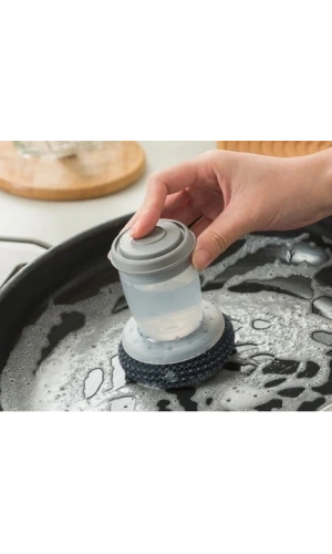 Bidebuvar Deterjan Hazneli Telli Bulaşık Fırçası