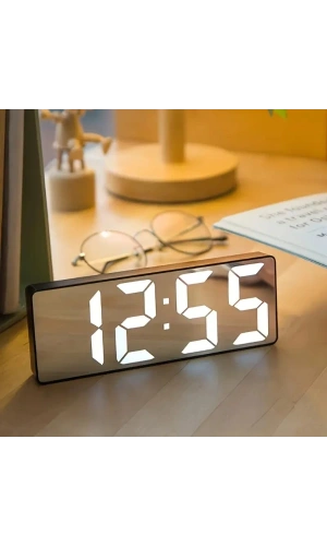 Bidebuvar Dijital Sese Duyarlı Alarmlı Masa Saati