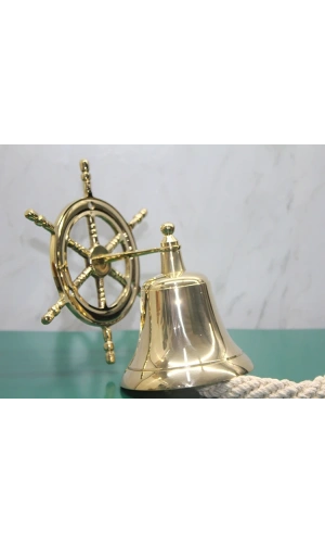 Bidebuvar Dümenli Pirinç Duvara Asmalı Çan