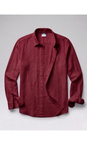 Bidebuvar Erkek Armürlü Yarım Oversize Müslin Gömlek