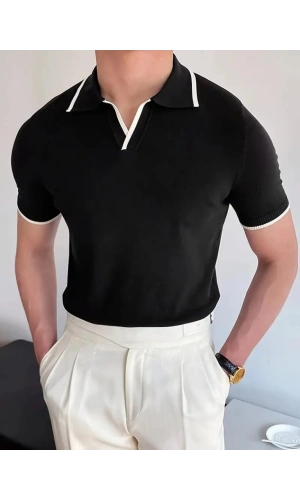 Bidebuvar Erkek Uzun Kollu Yakalı Triko Bluz