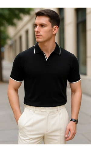 Bidebuvar Erkek Uzun Kollu Yakalı Triko Bluz