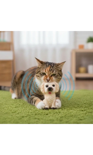 Bidebuvar Evcil Hayvan Sesli Köpek Şeklinde Plastik Oyuncak