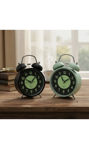 Bidebuvar Fosforlu Metal Çalar Saat