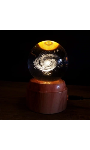 Bidebuvar Galaxy Gezegen Tasarımlı Dönen Masa Lambası