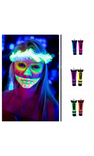 Bidebuvar Glow Stick Boya Fosforlu Krem Boya 12 Adet