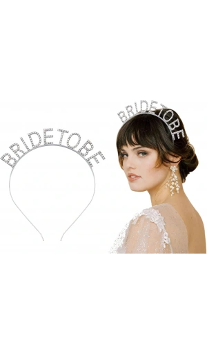 Bidebuvar Gümüş Kaplama Kristal Taşlı Bride To Be Gelin Tacı