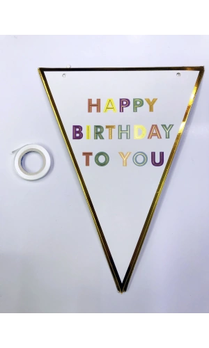 Bidebuvar Happy Birthday To You Flama Bayrak Süsü