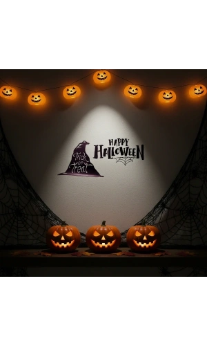 Bidebuvar Happy Halloween Temalı Duvar Stickerı