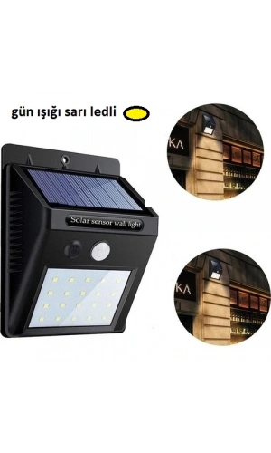 Bidebuvar Hareket Sensörlü Güneş Enerjili Lamba 20 led