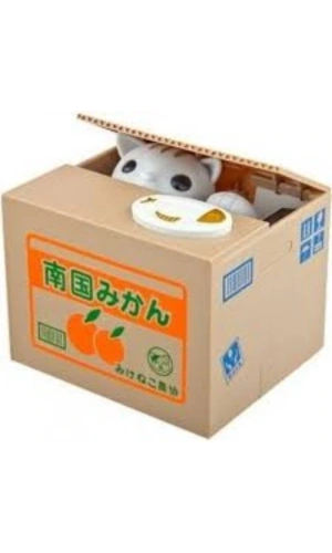 Bidebuvar Hareketli Para Çalan Kedi Kumbara