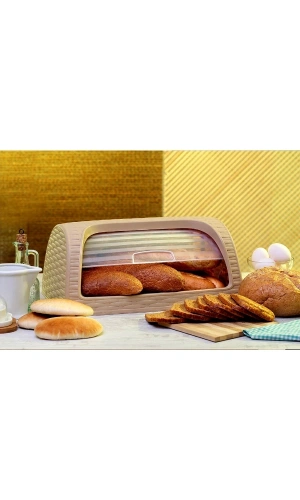 Bidebuvar Hasır Desenli Ekmek Saklama Kutusu