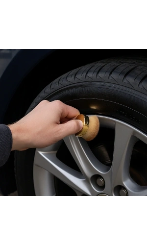 Bidebuvar Hazneli Lastik Parlatma Fırçası