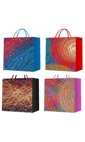 Bidebuvar İpli Karton Çanta Büyük Boy