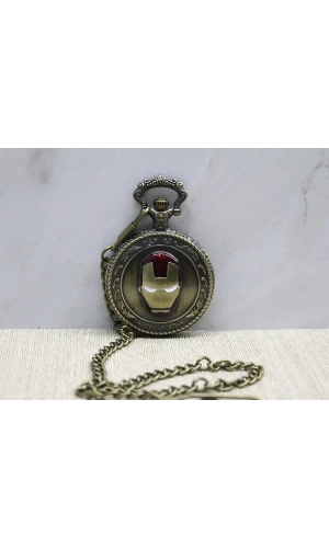 Bidebuvar Iron Man Tasarımlı Köstekli Saat