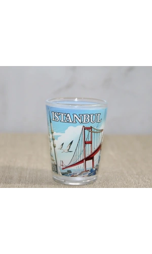 Bidebuvar İstanbul Temalı Cam Shot Bardak