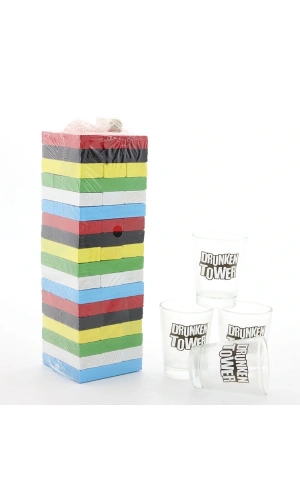 Bidebuvar Jenga Shot Bardak Oyunu Model 1