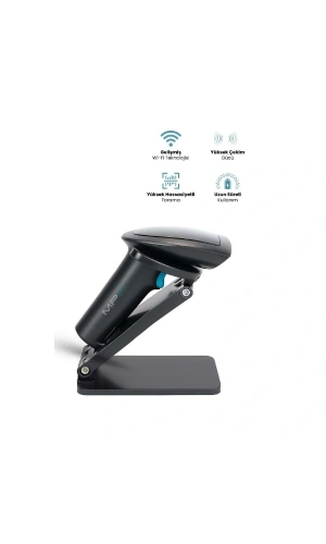 Bidebuvar Kablosuz Standlı 1D/2D Barkod & Karekod Okuyucu