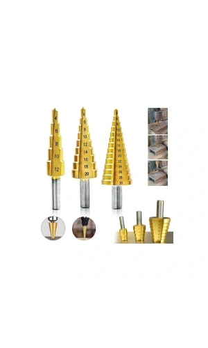 Bidebuvar Kademeli Matkap Ucu Sac Delme Panç Seti