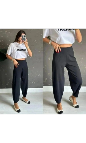 Bidebuvar Kadın Krep Kumaş Balon Pantolon