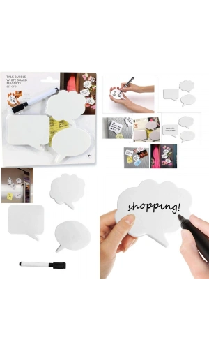 Bidebuvar Kalemli Konuşma Balonu Tasarımlı 3lü Magnet Seti