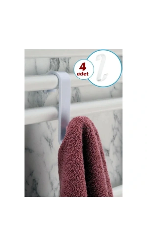 Bidebuvar Kanca Askı Aparatı Seti 4lü