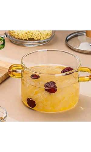 Bidebuvar Kapaklı Borosilikat Cam Tencere Seti